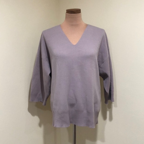 Aritzia Wilfred Sweater Size Large Dusty Purple - Picture 2 of 11